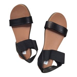 Steve Madden Darnell Black Leather Sandals - Size 7